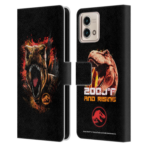 Jurassic World Fallen Kingdom Key Art T-Rex Art Leather Book Wallet Case Cover For Motorola Moto G Stylus 5G 2023