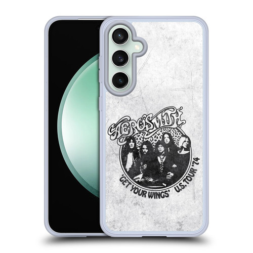 Aerosmith Black And White Get Your Wings US Tour Soft Gel Case for Samsung Galaxy S23 FE 5G