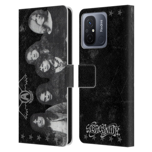 Aerosmith Black And White Vintage Photo Leather Book Wallet Case Cover For Xiaomi Redmi 12C