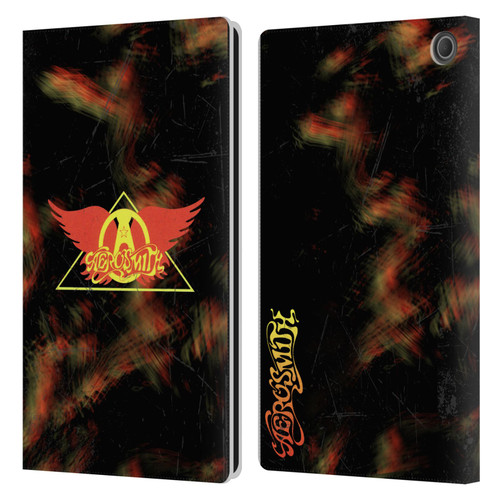Aerosmith Classics Triangle Winged Leather Book Wallet Case Cover For Amazon Fire Max 11 2023