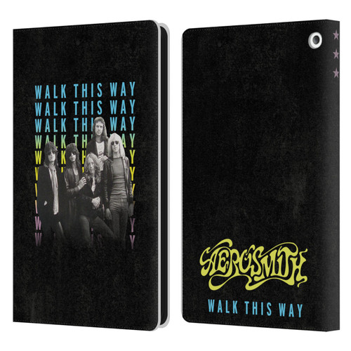 Aerosmith Classics Walk This Way Leather Book Wallet Case Cover For Amazon Fire HD 8/Fire HD 8 Plus 2020