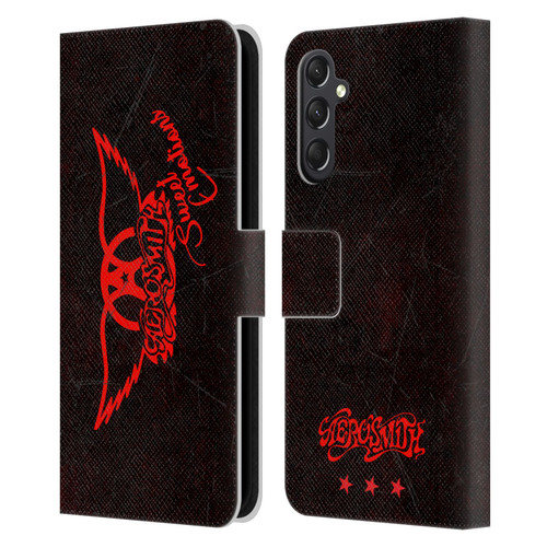 Aerosmith Classics Red Winged Sweet Emotions Leather Book Wallet Case Cover For Samsung Galaxy A24 4G / M34 5G