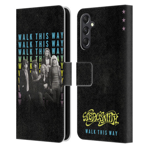 Aerosmith Classics Walk This Way Leather Book Wallet Case Cover For Samsung Galaxy A24 4G / M34 5G