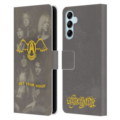 Aerosmith Classics Get Your Wings Leather Book Wallet Case Cover For Samsung Galaxy M14 5G