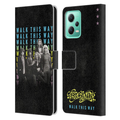 Aerosmith Classics Walk This Way Leather Book Wallet Case Cover For Xiaomi Redmi Note 12 5G
