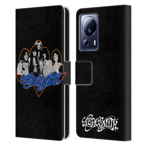 Aerosmith Classics Group Photo Vintage Leather Book Wallet Case Cover For Xiaomi 13 Lite 5G