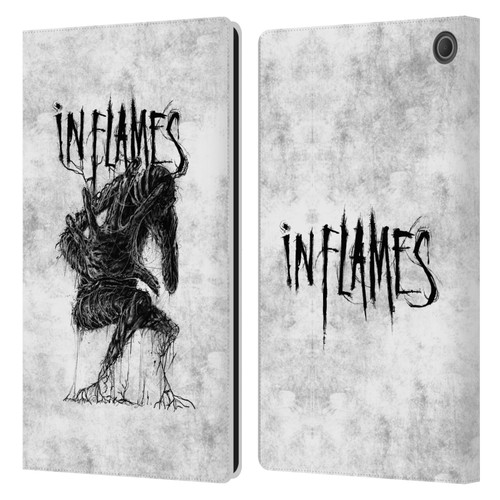 In Flames Metal Grunge Big Creature Leather Book Wallet Case Cover For Amazon Fire Max 11 2023