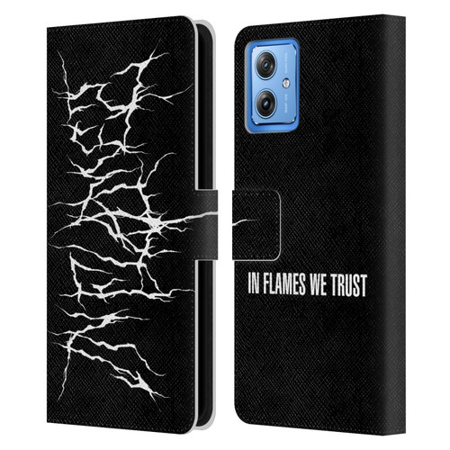 In Flames Metal Grunge Metal Logo Leather Book Wallet Case Cover For Motorola Moto G54 5G