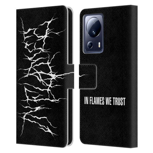 In Flames Metal Grunge Metal Logo Leather Book Wallet Case Cover For Xiaomi 13 Lite 5G