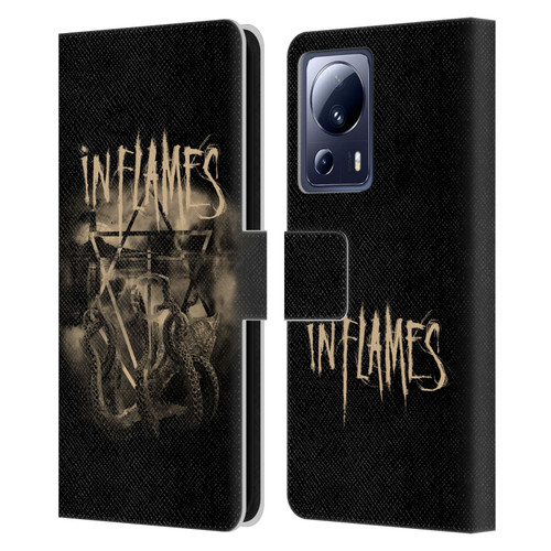 In Flames Metal Grunge Octoflames Leather Book Wallet Case Cover For Xiaomi 13 Lite 5G