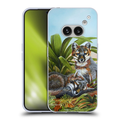 Lisa Sparling Creatures Red Fox Kits Soft Gel Case for Nothing Phone (2a)