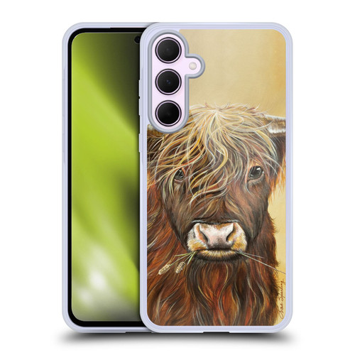 Lisa Sparling Creatures Highland Cow Fireball Soft Gel Case for Samsung Galaxy A35 5G