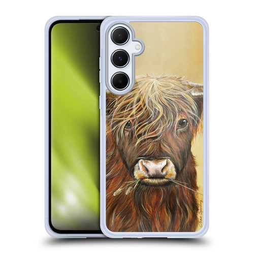 Lisa Sparling Creatures Highland Cow Fireball Soft Gel Case for Samsung Galaxy A55 5G