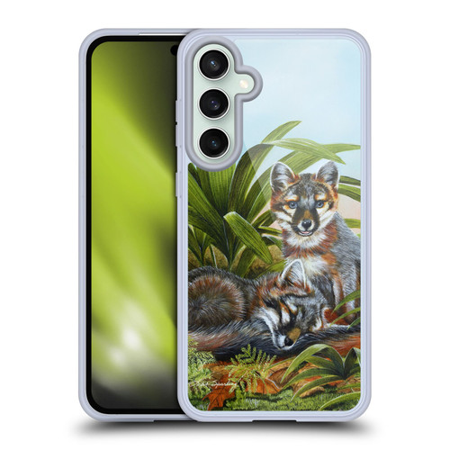 Lisa Sparling Creatures Red Fox Kits Soft Gel Case for Samsung Galaxy S23 FE 5G