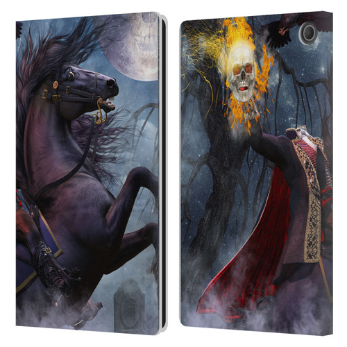 Laurie Prindle Fantasy Horse Sleepy Hollow Warrior Leather Book Wallet Case Cover For Amazon Fire Max 11 2023