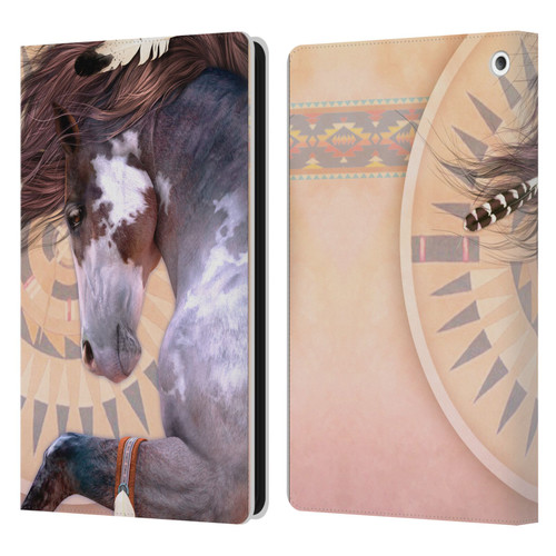 Laurie Prindle Fantasy Horse Native Spirit Leather Book Wallet Case Cover For Amazon Fire HD 8/Fire HD 8 Plus 2020