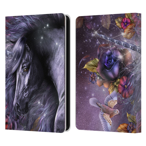 Laurie Prindle Fantasy Horse Blue Rose Unicorn Leather Book Wallet Case Cover For Amazon Kindle 11th Gen 6in 2022