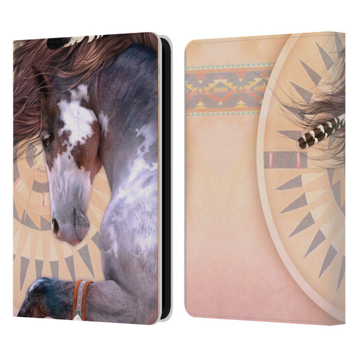 Laurie Prindle Fantasy Horse Native Spirit Leather Book Wallet Case Cover For Amazon Kindle 11th Gen 6in 2022