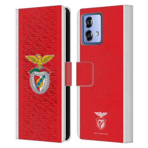 S.L. Benfica 2021/22 Crest Kit Home Leather Book Wallet Case Cover For Motorola Moto G84 5G