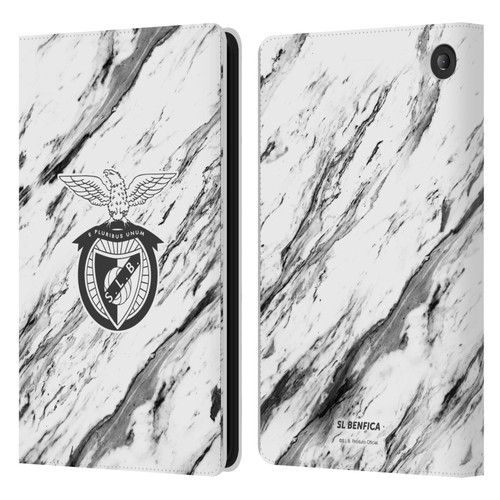 S.L. Benfica 2021/22 Crest Marble Leather Book Wallet Case Cover For Amazon Fire 7 2022