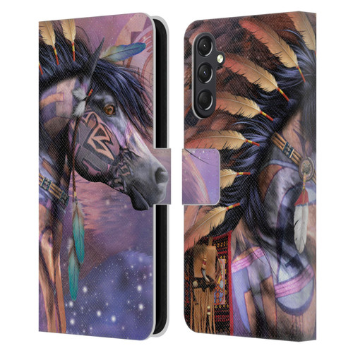 Laurie Prindle Fantasy Horse Native American Shaman Leather Book Wallet Case Cover For Samsung Galaxy A24 4G / M34 5G