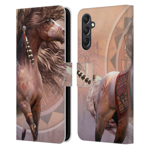 Laurie Prindle Fantasy Horse Spirit Warrior Leather Book Wallet Case Cover For Samsung Galaxy A24 4G / M34 5G