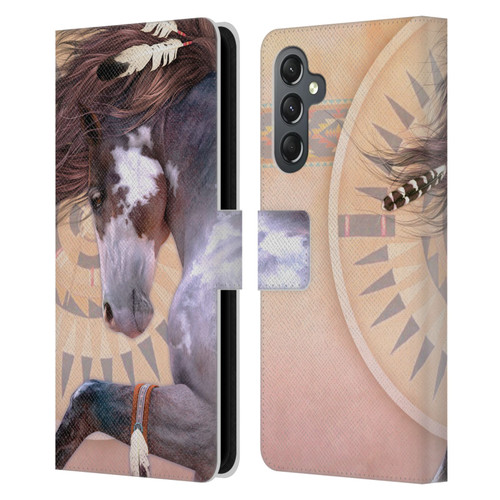 Laurie Prindle Fantasy Horse Native Spirit Leather Book Wallet Case Cover For Samsung Galaxy A25 5G