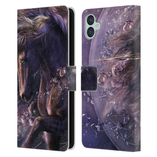 Laurie Prindle Fantasy Horse Chimera Black Rose Unicorn Leather Book Wallet Case Cover For Samsung Galaxy M04 5G / A04e
