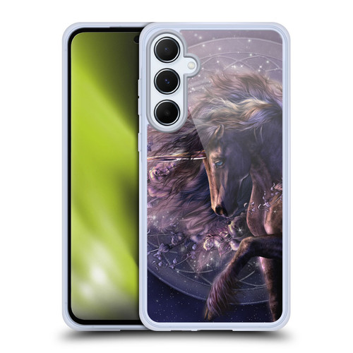 Laurie Prindle Fantasy Horse Chimera Black Rose Unicorn Soft Gel Case for Samsung Galaxy A55 5G