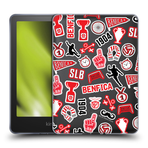 S.L. Benfica 2021/22 Crest Stickers Soft Gel Case for Amazon Kindle Paperwhite 5 (2021)