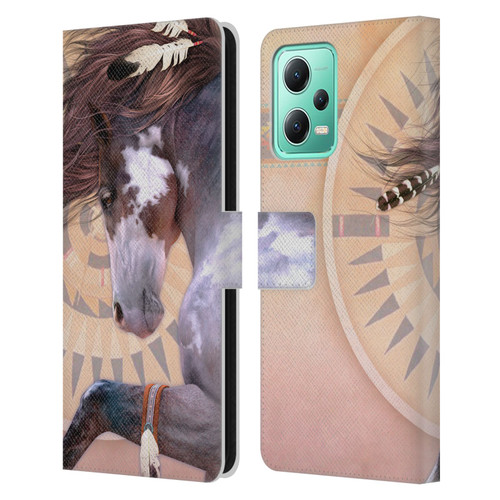 Laurie Prindle Fantasy Horse Native Spirit Leather Book Wallet Case Cover For Xiaomi Redmi Note 12 5G