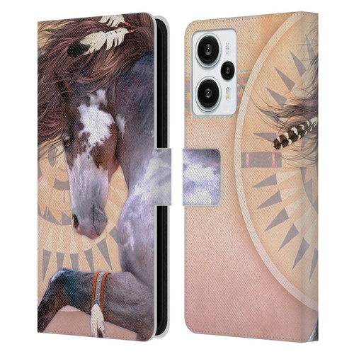 Laurie Prindle Fantasy Horse Native Spirit Leather Book Wallet Case Cover For Xiaomi Redmi Note 12T