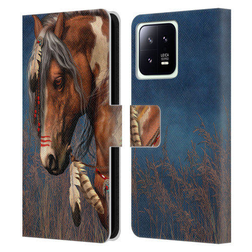 Laurie Prindle Fantasy Horse Native American War Pony Leather Book Wallet Case Cover For Xiaomi 13 5G