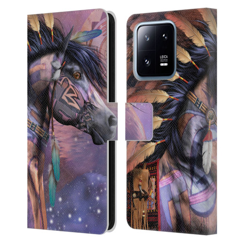 Laurie Prindle Fantasy Horse Native American Shaman Leather Book Wallet Case Cover For Xiaomi 13 Pro 5G