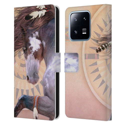 Laurie Prindle Fantasy Horse Native Spirit Leather Book Wallet Case Cover For Xiaomi 13 Pro 5G