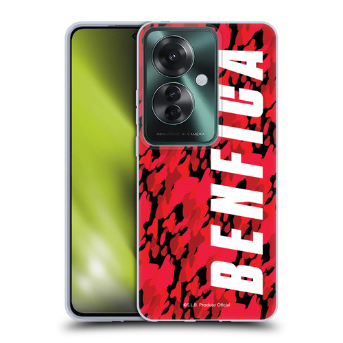 S.L. Benfica 2021/22 Crest Camouflage Soft Gel Case for OPPO Reno11 F 5G / F25 Pro 5G