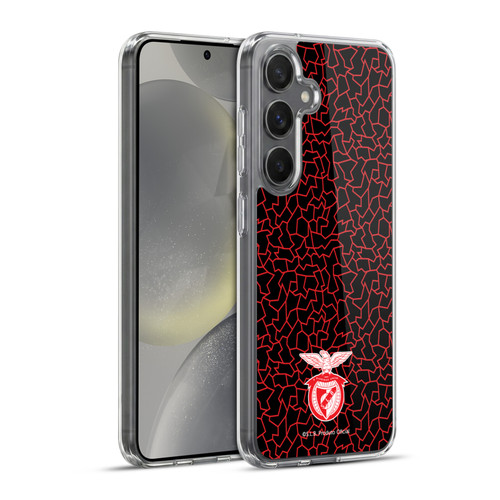 S.L. Benfica 2021/22 Crest Mosaic Pattern Soft Gel Case for Samsung Galaxy S24+ 5G