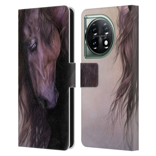 Laurie Prindle Western Stallion Equus Leather Book Wallet Case Cover For OnePlus 11 5G