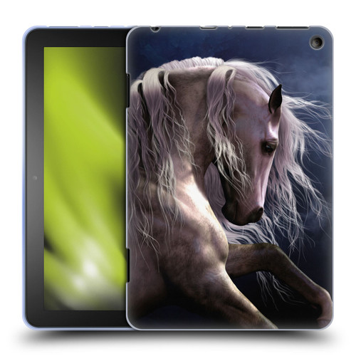Laurie Prindle Western Stallion Night Silver Ghost II Soft Gel Case for Amazon Fire HD 8/Fire HD 8 Plus 2020