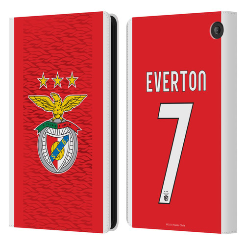 S.L. Benfica 2021/22 Players Home Kit Everton Soares Leather Book Wallet Case Cover For Amazon Fire 7 2022