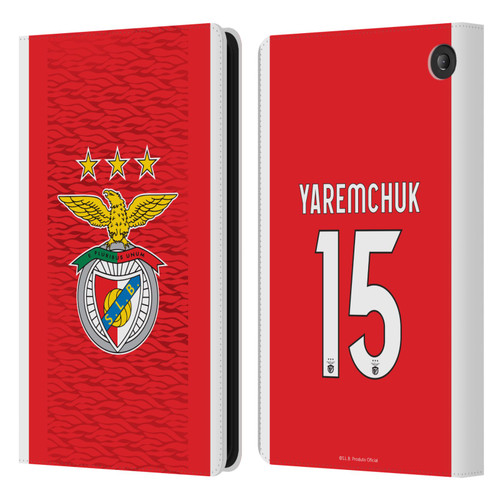 S.L. Benfica 2021/22 Players Home Kit Roman Yaremchuk Leather Book Wallet Case Cover For Amazon Fire 7 2022