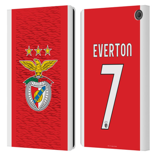 S.L. Benfica 2021/22 Players Home Kit Everton Soares Leather Book Wallet Case Cover For Amazon Fire Max 11 2023