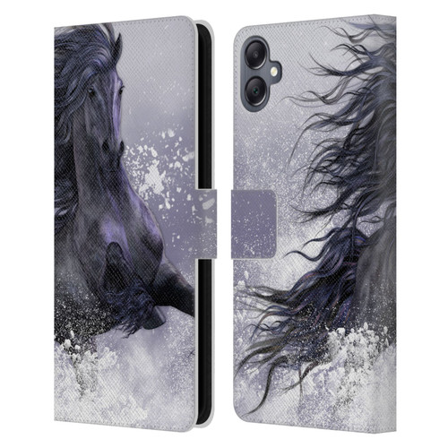 Laurie Prindle Western Stallion Winter Thunder Leather Book Wallet Case Cover For Samsung Galaxy A05