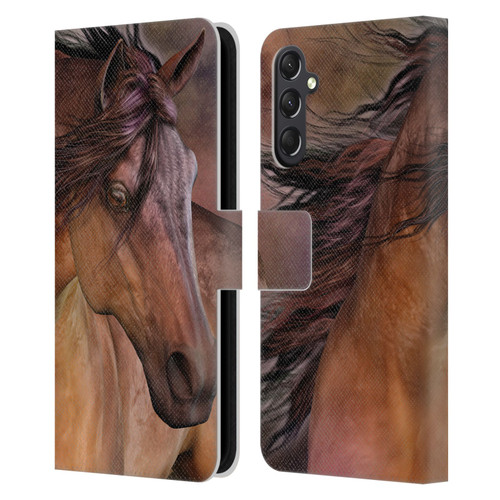 Laurie Prindle Western Stallion Belleze Fiero Leather Book Wallet Case Cover For Samsung Galaxy A24 4G / M34 5G