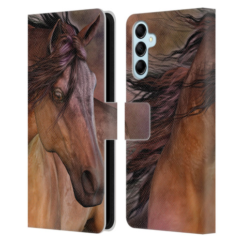 Laurie Prindle Western Stallion Belleze Fiero Leather Book Wallet Case Cover For Samsung Galaxy M14 5G