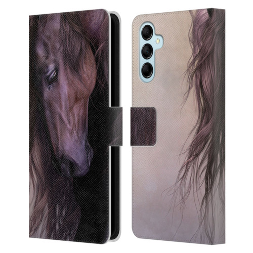 Laurie Prindle Western Stallion Equus Leather Book Wallet Case Cover For Samsung Galaxy M14 5G