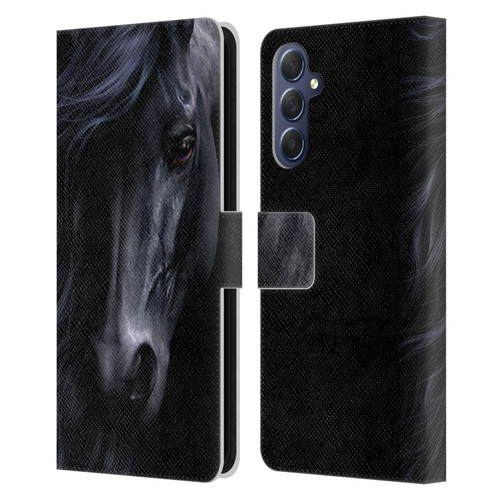 Laurie Prindle Western Stallion The Black Leather Book Wallet Case Cover For Samsung Galaxy M54 5G