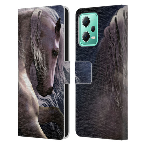 Laurie Prindle Western Stallion Night Silver Ghost II Leather Book Wallet Case Cover For Xiaomi Redmi Note 12 5G
