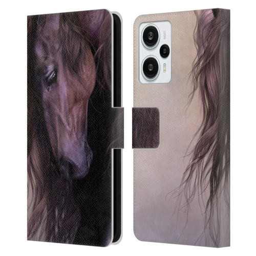 Laurie Prindle Western Stallion Equus Leather Book Wallet Case Cover For Xiaomi Redmi Note 12T