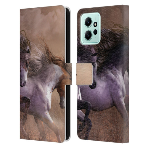 Laurie Prindle Western Stallion Run To Freedom Leather Book Wallet Case Cover For Xiaomi Redmi 12